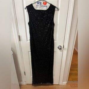 Elegant Black Sequin Evening Gown